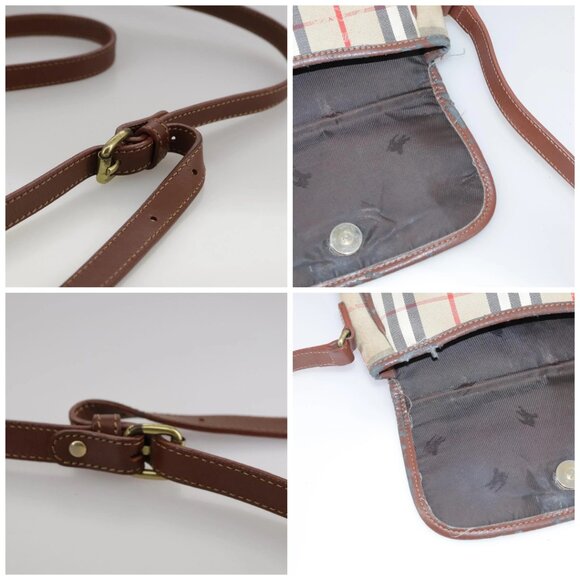 BURBERRY Nova Check Shoulder Bag Canvas Beige Auth - Picture 15 of 16